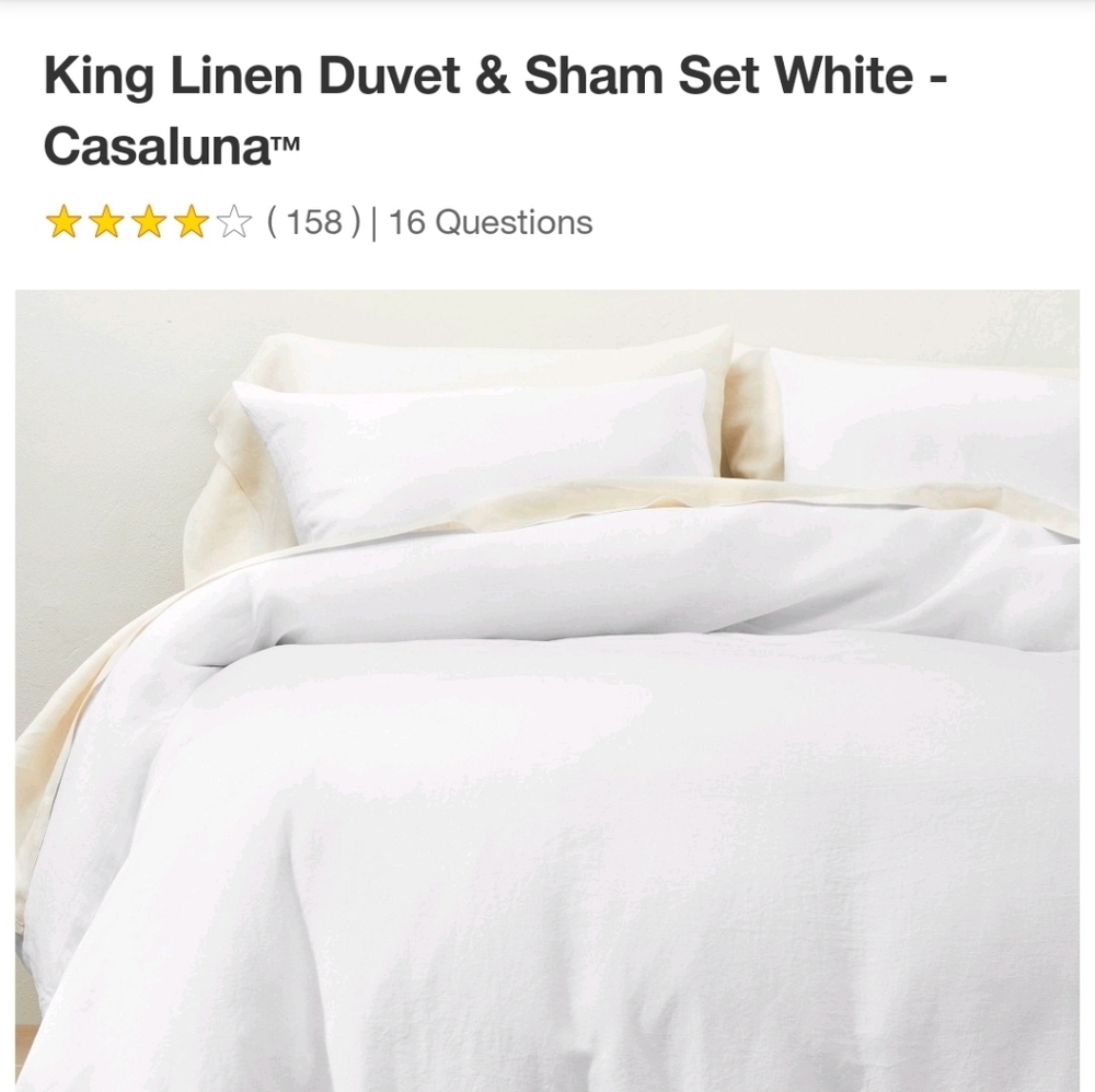 Casaluna King size 3 piece Duvet cover set